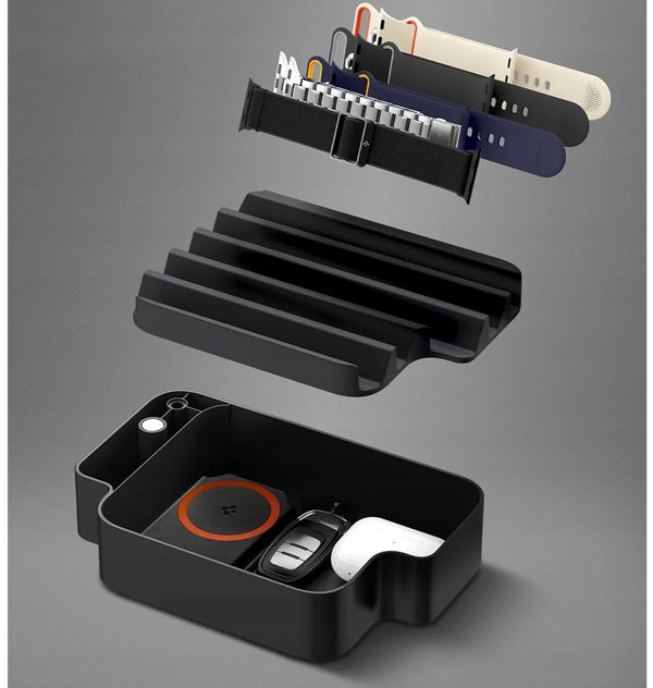 Spigen Apple Watch & Band & ETC Organizer S340, black
