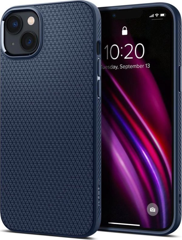 Spigen Θήκη Liquid Air για iPhone 14, Ανθεκτική από TPU, Navy Blue