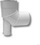 SpiroFlex Γωνία 90° Διπλού Τοιχώματος για ΣπιροΦλεξ 80/125, Λευκή με Βάση Στήριξης