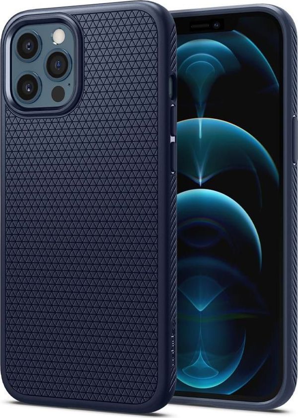 Spigen Θήκη Spigen Liquid Air Apple iPhone 12 Pro Max Navy Blue