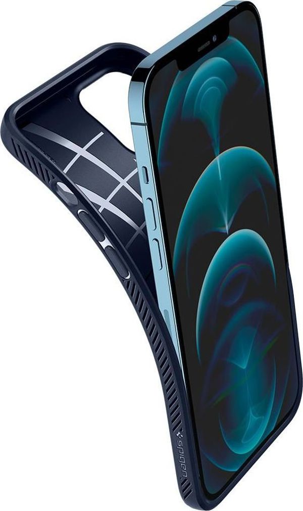 Spigen Θήκη Spigen Liquid Air Apple iPhone 12 Pro Max Navy Blue