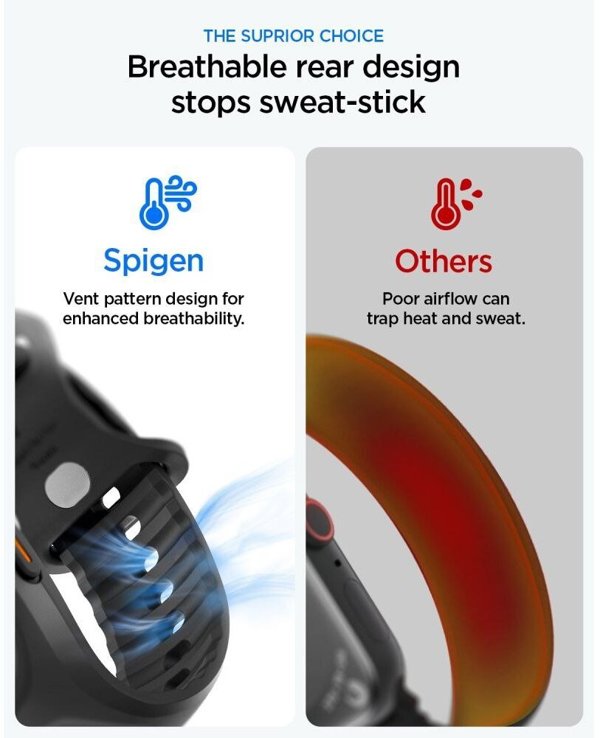 Spigen Liquid Air Pro Λουράκι με Θήκη για Apple Watch Ultra 49mm, Μαύρο