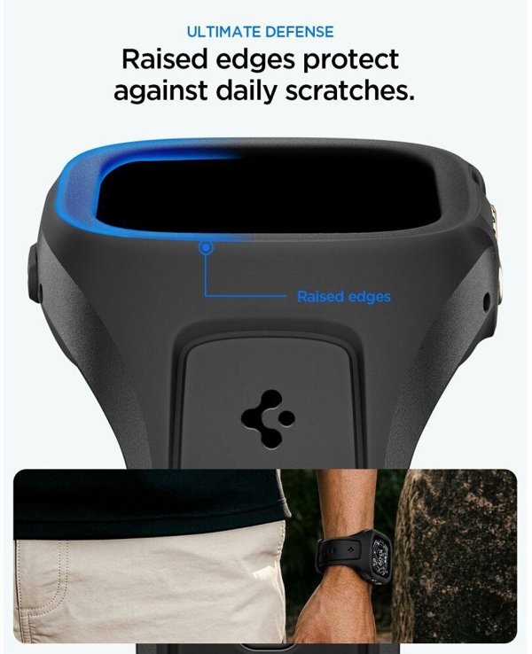 Spigen Liquid Air Pro Λουράκι με Θήκη για Apple Watch Ultra 49mm, Μαύρο