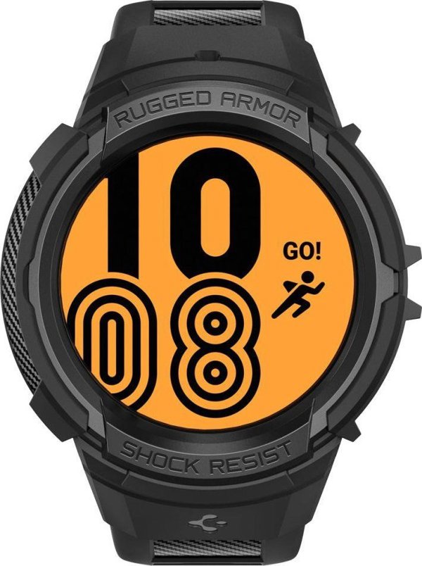 Spigen Rugged Armor Pro Λουράκι για Samsung Galaxy Watch 5 Pro (45mm) με Προστατευτική Θήκη - Μαύρο