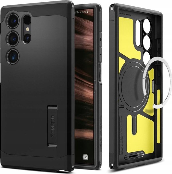 Spigen Tough Armor Θήκη για Samsung Galaxy S25 Ultra, MagSafe, Μαύρο