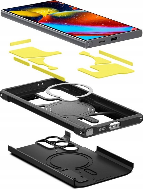 Spigen Tough Armor Θήκη για Samsung Galaxy S25 Ultra, MagSafe, Μαύρο