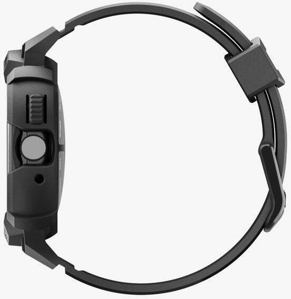 Spigen Rugged Armor Pro + Stand, matte black - Google Pixel Watch 4 45mm