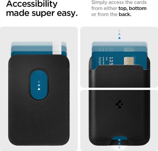 Spigen Valentinus MagSafe Card Holder για iPhone 12/13 - Θήκη Καρτών για MagSafe - Μαύρη