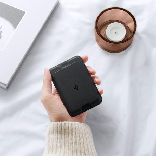 Spigen Valentinus MagSafe Card Holder για iPhone 12/13 - Θήκη Καρτών για MagSafe - Μαύρη