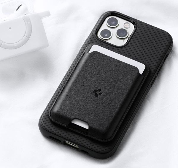Spigen Valentinus MagSafe Card Holder για iPhone 12/13 - Θήκη Καρτών για MagSafe - Μαύρη