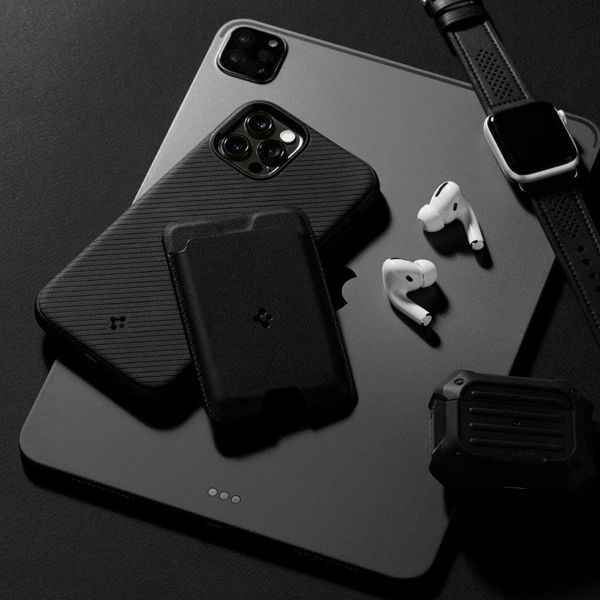 Spigen Valentinus MagSafe Card Holder για iPhone 12/13 - Θήκη Καρτών για MagSafe - Μαύρη