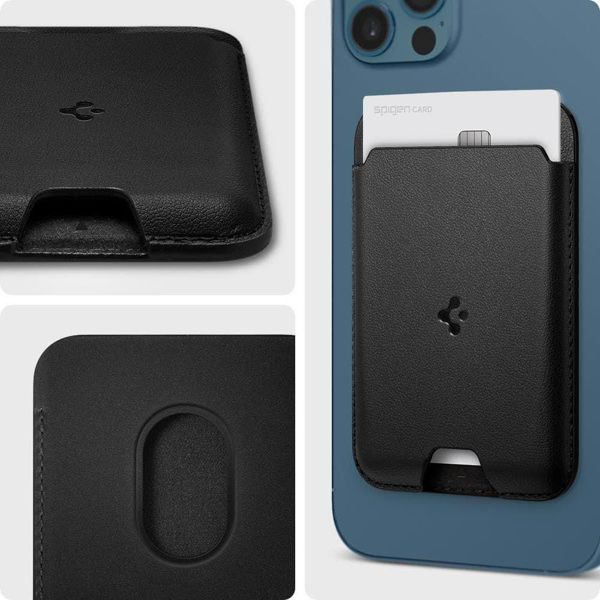 Spigen Valentinus MagSafe Card Holder για iPhone 12/13 - Θήκη Καρτών για MagSafe - Μαύρη