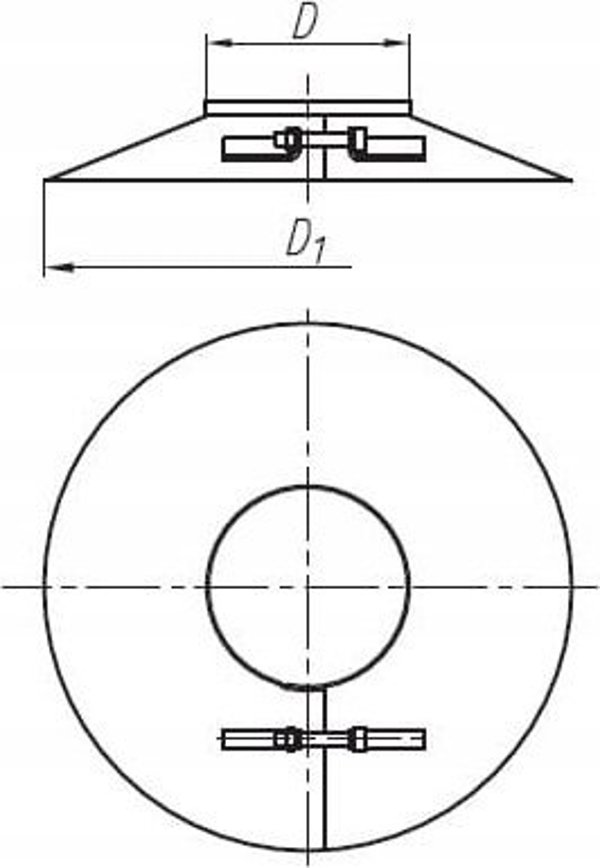 SpiroFlex Κάλυμμα Σωλήνα Θέρμανσης 60/100mm, Γαλβανισμένος Χάλυβας, Λευκό, RSK.SX-TD60/100OSB
