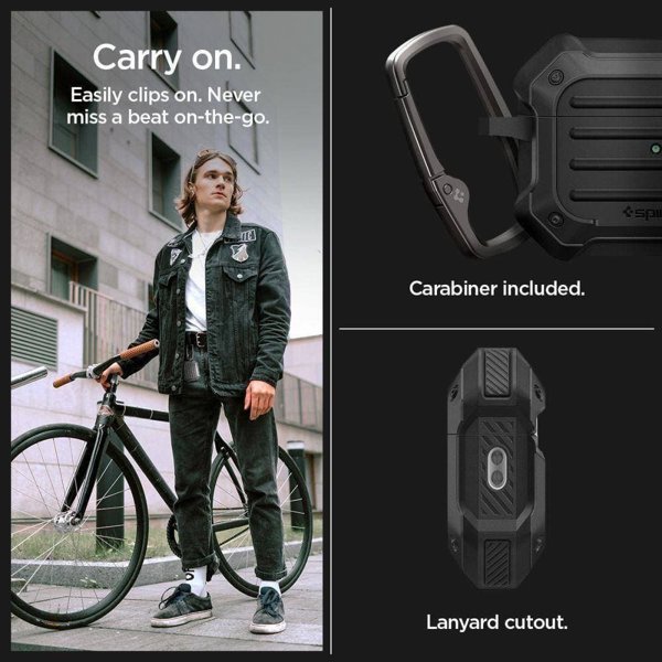 Spigen Etui APPLE AIRPODS PRO 1 / 2 Spigen Tough Armor Mag MagSafe czarne