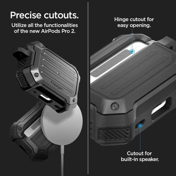 Spigen Etui APPLE AIRPODS PRO 1 / 2 Spigen Tough Armor Mag MagSafe czarne
