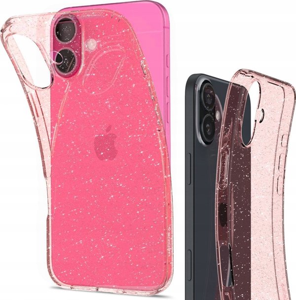Θήκη Spigen Liquid Crystal Glitter για iPhone 16 - Rose Quartz TPU