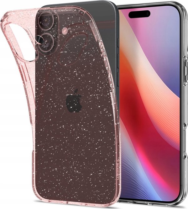 Θήκη Spigen Liquid Crystal Glitter για iPhone 16 - Rose Quartz TPU