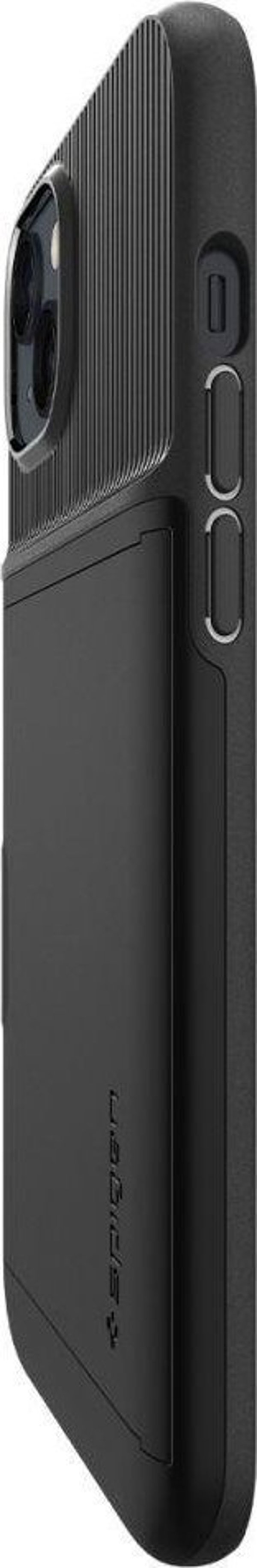 Θήκη Spigen Slim Armor CS για Apple iPhone 14 Plus - Μαύρο - Προστατευτική Θήκη με Θήκη Καρτών TPU & Πολυανθρακικό