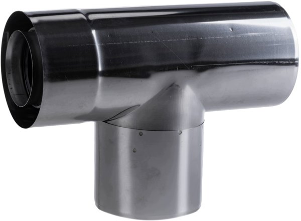 SpiroFlex Ταφ Turbo Διπλού Τοιχώματος 60/100mm, Εξάρτημα Καμινάδας Inox