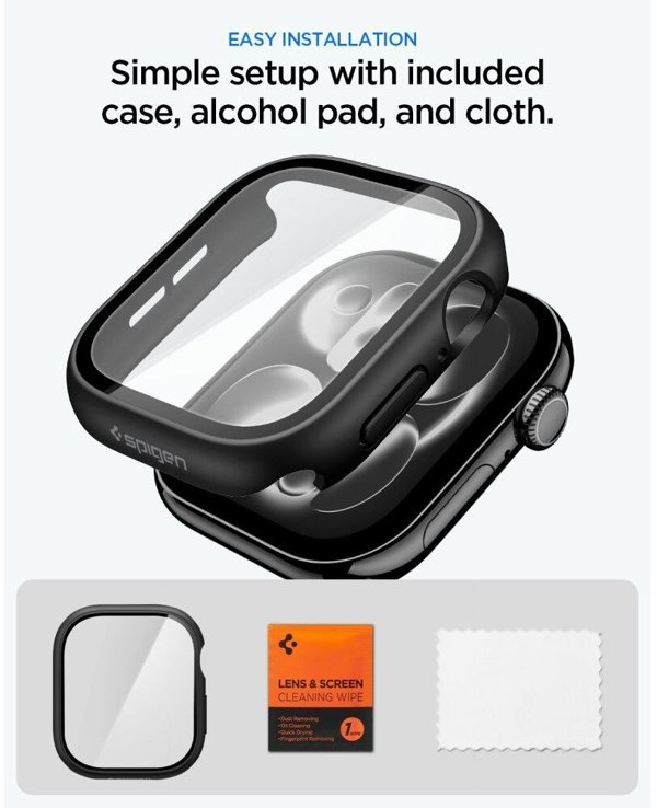 Spigen SPIGEN THIN FIT 360 APPLE WATCH 10 / 11 (46 MM) BLACK