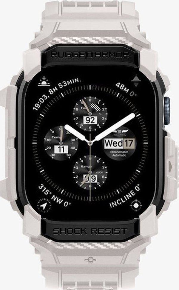 Spigen Rugged Armor Pro Θήκη με Λουράκι για Apple Watch 10 42mm, Dune Beige