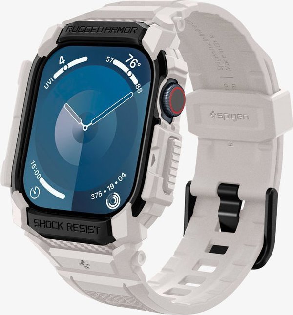 Spigen Rugged Armor Pro Θήκη με Λουράκι για Apple Watch 10 42mm, Dune Beige