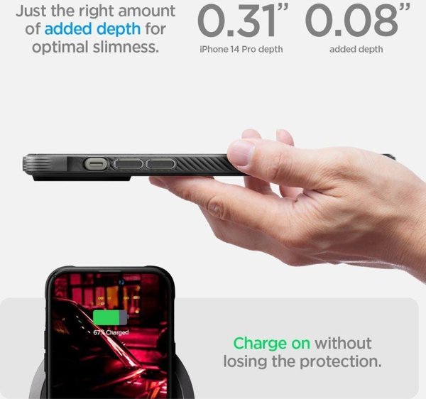 Spigen Etui Spigen Rugged Armor Mag MagSafe Apple iPhone 14 Pro Matte Black