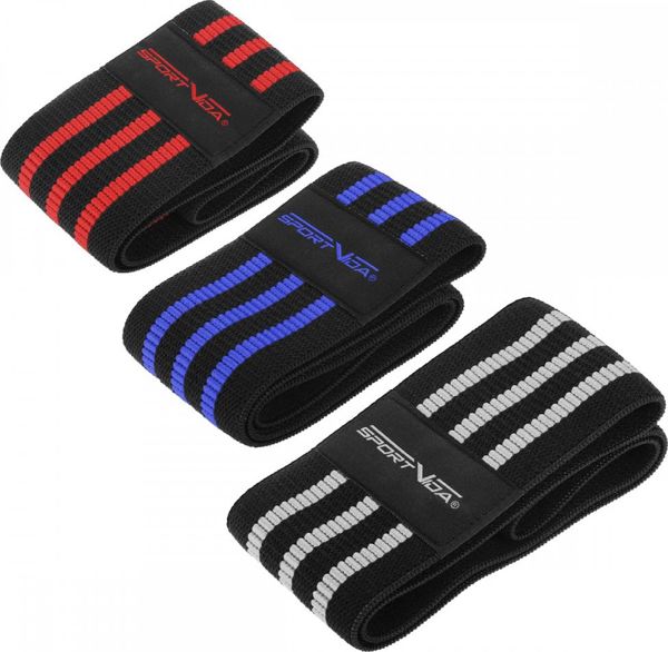 SportVida Hip Band SV-HK0366 σετ με τρεις επίπεδα αντίστασης, πολύχρωμο, 3 τεμάχια