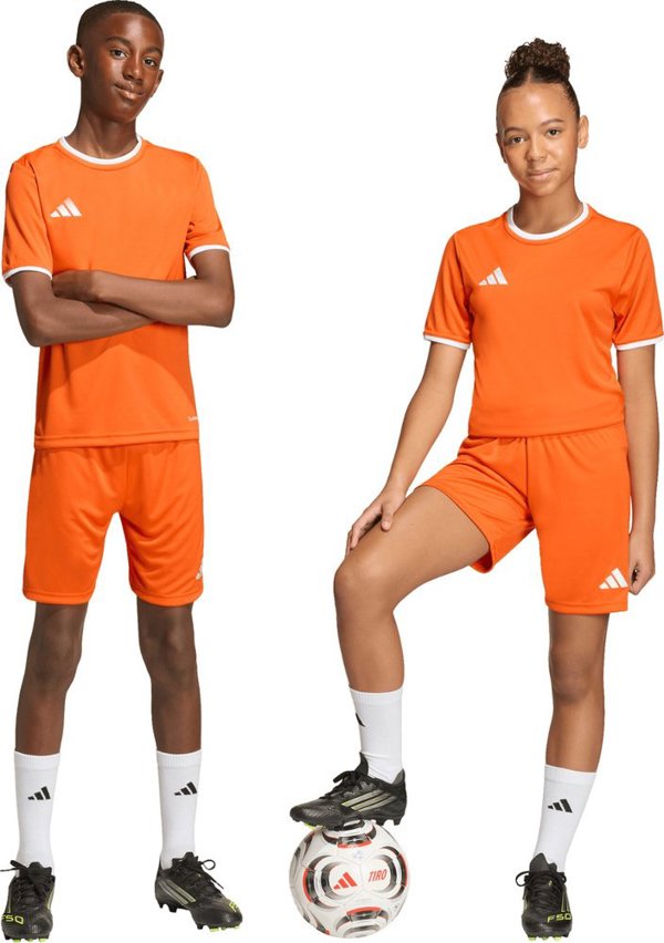 Spodenki dla dzieci adidas Entrada 26 pomaranczowe JZ6529 140cm