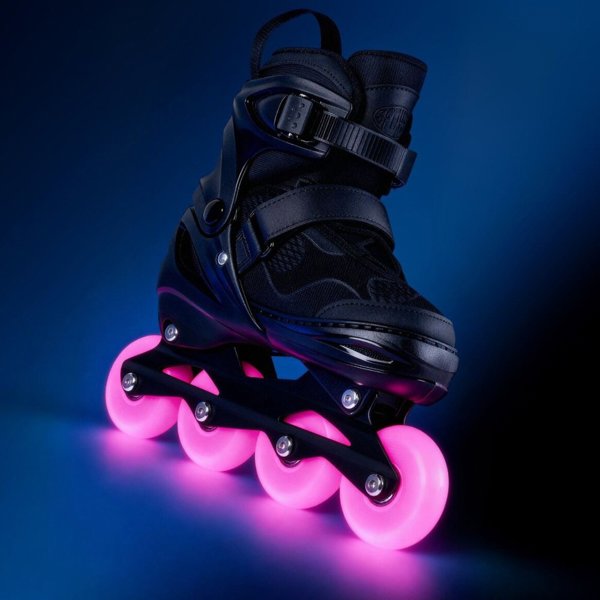 Spokey Πατίνια roller Spokey Firefly μαύρο-ροζ 946365-946366 35-38