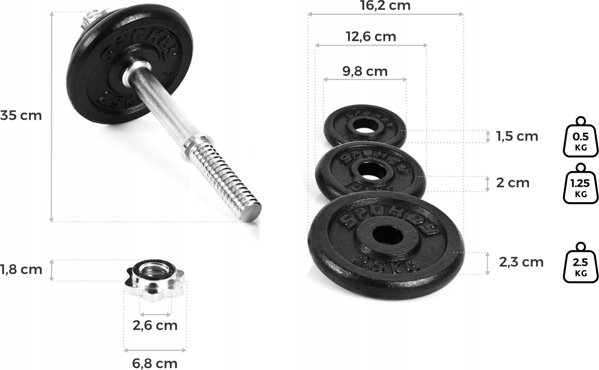 Spokey Egir Σετ Αλτήρες Kettlebell 2 x 10 kg από Χυτοσίδηρο