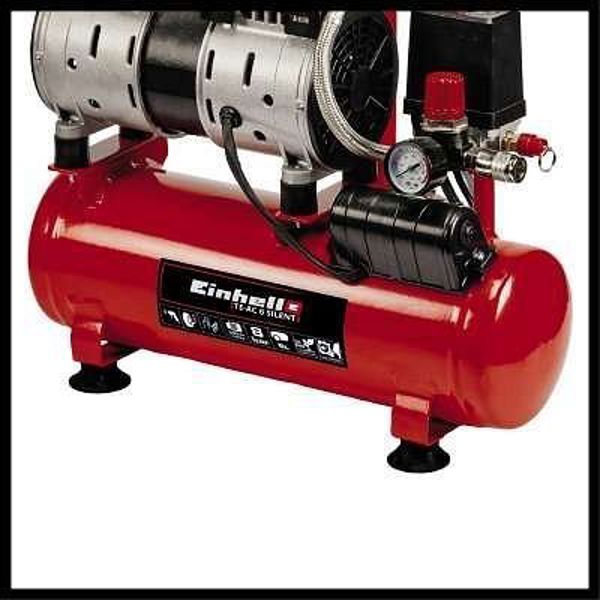Einhell TE-AC 6 Αθόρυβος Συμπιεστής Αέρος 550W, 8bar, 6L (4020600)