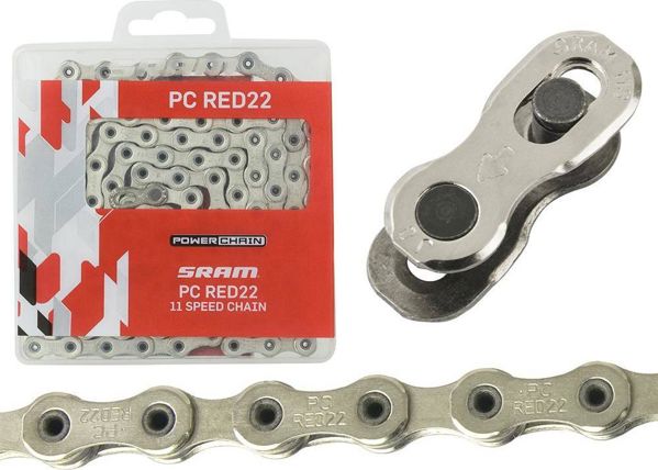 Sram Αλυσίδα Sram PC Red22 Hollow Pin, 114 συνδέσεις 11 ταχυτήτων, συνδετήρας PowerLock