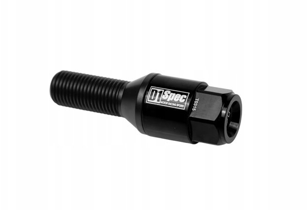 Βίδες τροχών D1Spec Heptagon 2σε1 Χάλυβας M14x1,5 30mm Κώνος Μαύρες