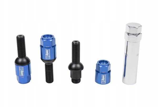 Βίδες Τροχού D1Spec Heptagon 2σε1 Ατσάλι M12x1,5 33mm Μπλε