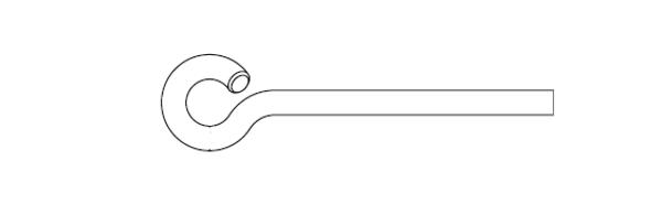 Sruba hakowa R5 zamknieta z gwintem metrycznym 4x25mm