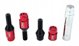 Βίδες τροχών D1Spec Heptagon 2σε1 Ατσάλι M14x1,5 30mm Κόκκινες Μπάλες