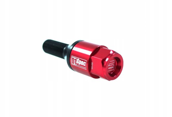 Βίδες τροχών D1Spec Heptagon 2σε1 Ατσάλι M14x1,5 30mm Κόκκινες Μπάλες