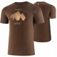 Ανδρικό μπλουζάκι με κοντό μανίκι OUTDOOR WOOL PRO καφέ M - GORY 11