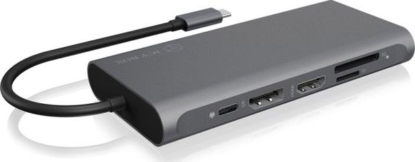 Icy Box DK4050-CPD USB-C Docking Station - Σταθμός Σύνδεσης και Αναπαραγωγέας για Laptop