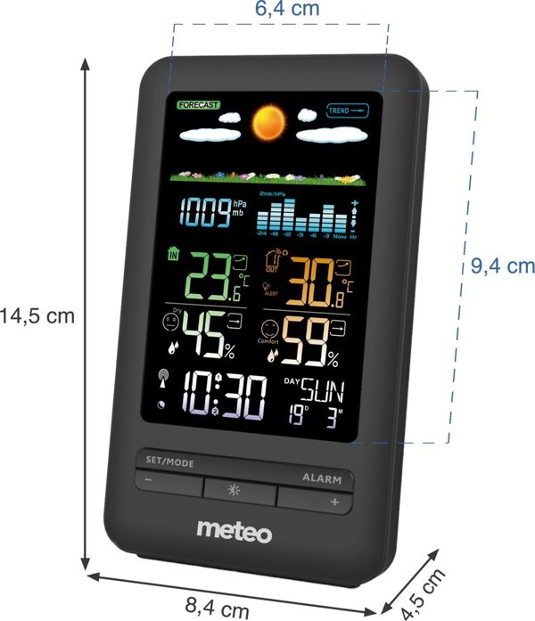 Stacja pogodowa Meteo Stacja pogodowa METEO SP103 z czujnikiem