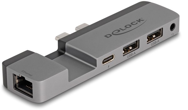 Stacja/replikator Delock Dockingstation für MacBook Pro / MacBook Air Thunderbolt™ 4 mit 5K Auflösung / 100 W PD / 10 Gbps Hub / LAN / Audio