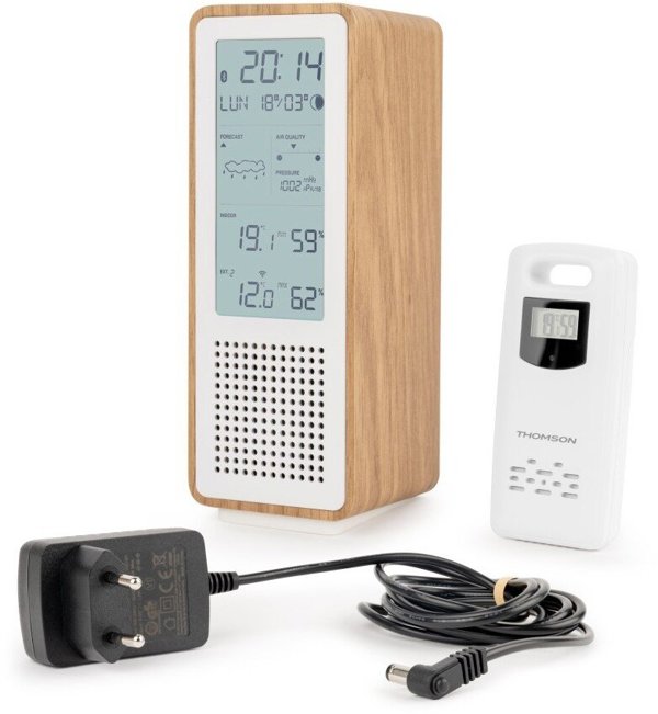 Thomson WS102TWH Μετεωρολογικός Σταθμός με Bluetooth Ηχείο και Ραδιόφωνο FM