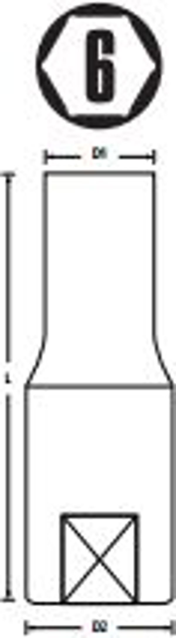 Εξαγωνικό καρυδάκι 1/4" 9mm μακρύ (STMT73203-8B)