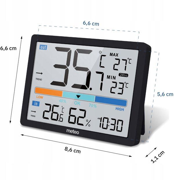 STACJA POGODOWA CYFROWA TERMOMETR METEO SP109C