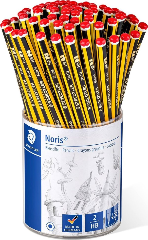 Staedtler Μολύβια Noris 120-2 HB, Εξαγωνικά, 72 Τεμάχια σε Δοχείο