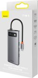 Baseus Metal Gleam Series Hub 7in1 USB-C Docking Station - 4K HDMI, USB 3.0, Power Delivery (WKWG040013)
