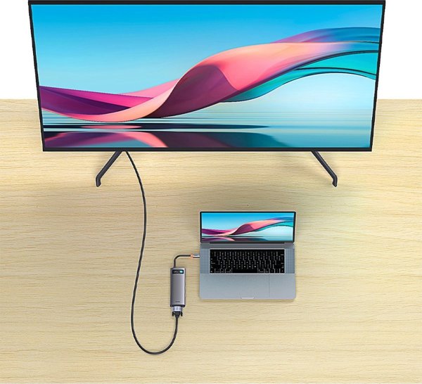 Baseus Metal Gleam Series Hub 7in1 USB-C Docking Station - 4K HDMI, USB 3.0, Power Delivery (WKWG040013)