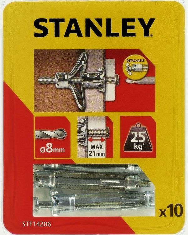 Stanley Kotwy metalowe Fatmax do pustych przestrzeni 8 x 46mm 10szt. (STF14206-XJ)