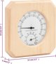Stacja pogodowa vidaXL Termohigrometr i klepsydra do sauny, lite drewno sosnowe